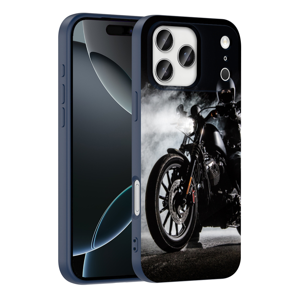 Dark Night Cruiser Motorcycle Rider iPhone 17 Pro Max Case