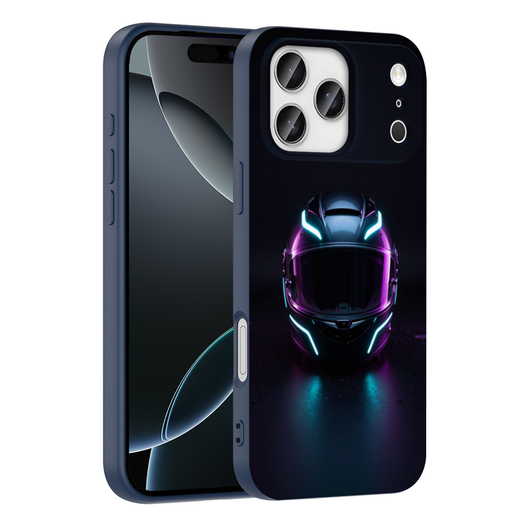 Minimalist Full Face Motorcycle Helmet iPhone 17 Pro Max Case