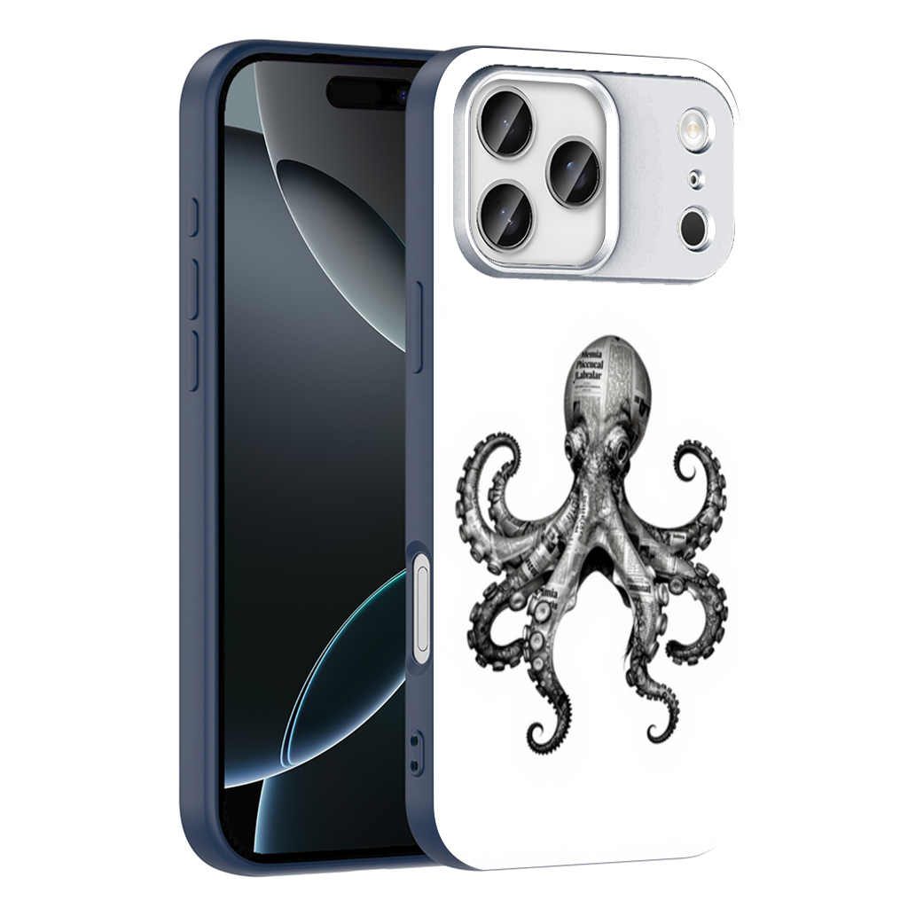 Vintage Newspaper Octopus Kraken iPhone 17 Pro Max Case