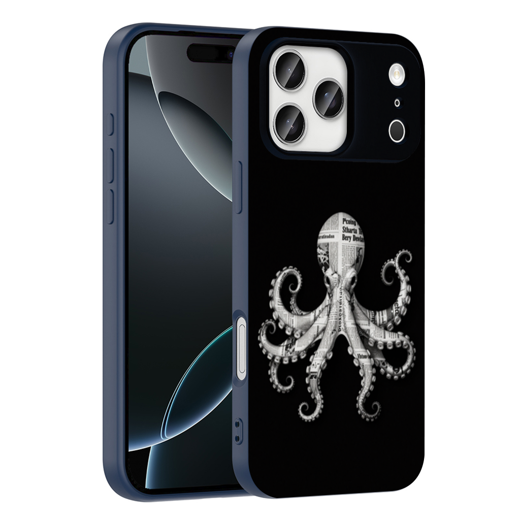Vintage Newspaper Octopus iPhone 17 Pro Max Case