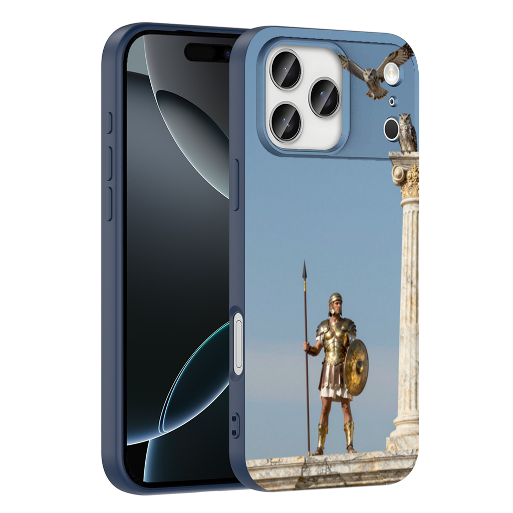 Ancient Greek Warrior with Athena Owls iPhone 17 Pro Max Case