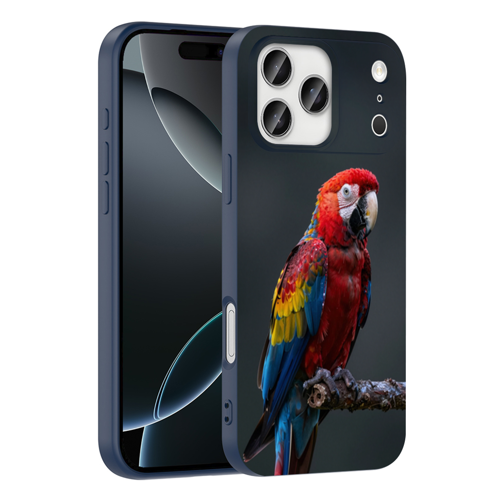 Scarlet Macaw Tropical Parrot iPhone 17 Pro Max Case