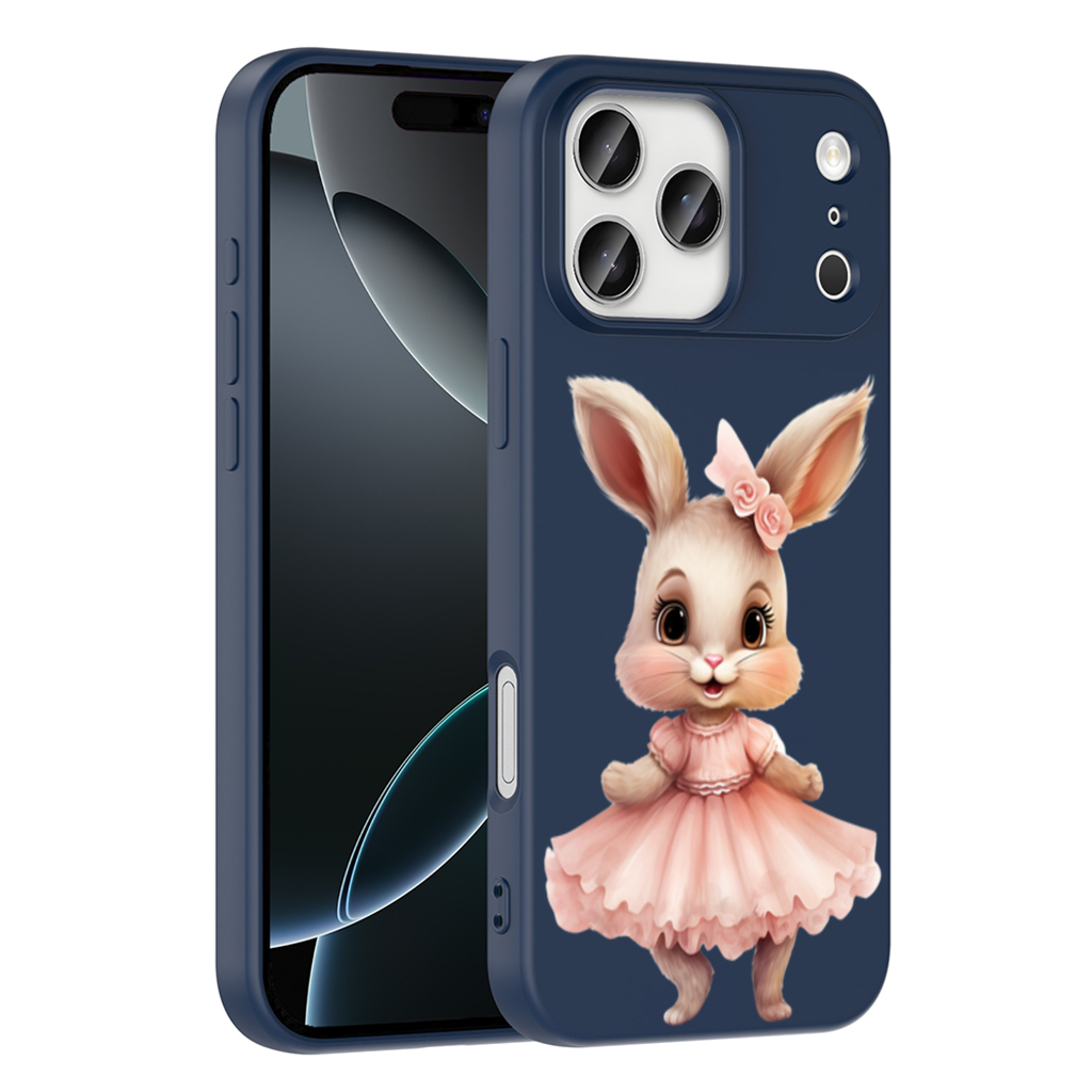 Kawaii Rabbit in Pink Ruffled Dress iPhone 17 Pro Max Case