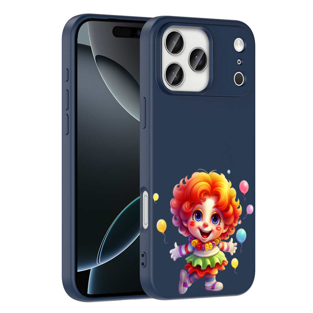 Cute Rainbow Hair Happy Clown iPhone 17 Pro Max Case