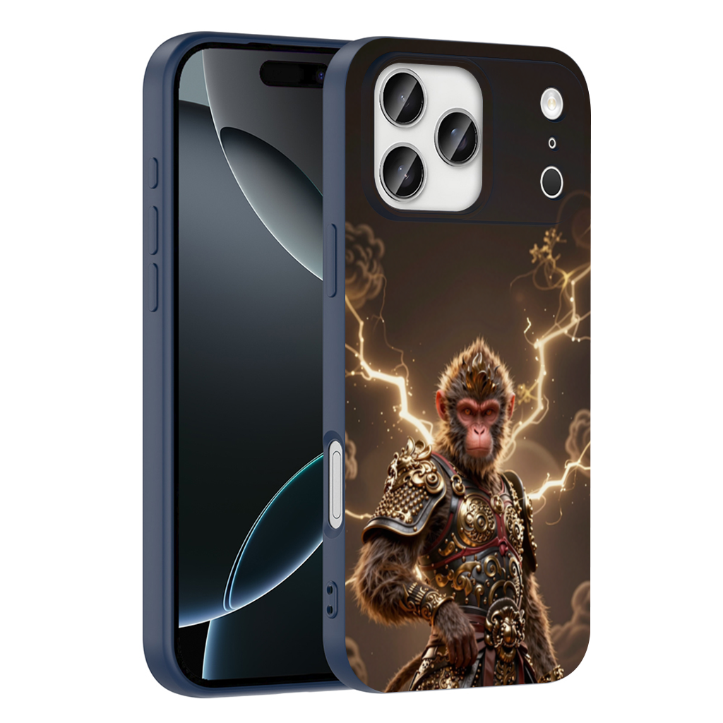 Golden Armored Monkey Warrior iPhone 17 Pro Max Case