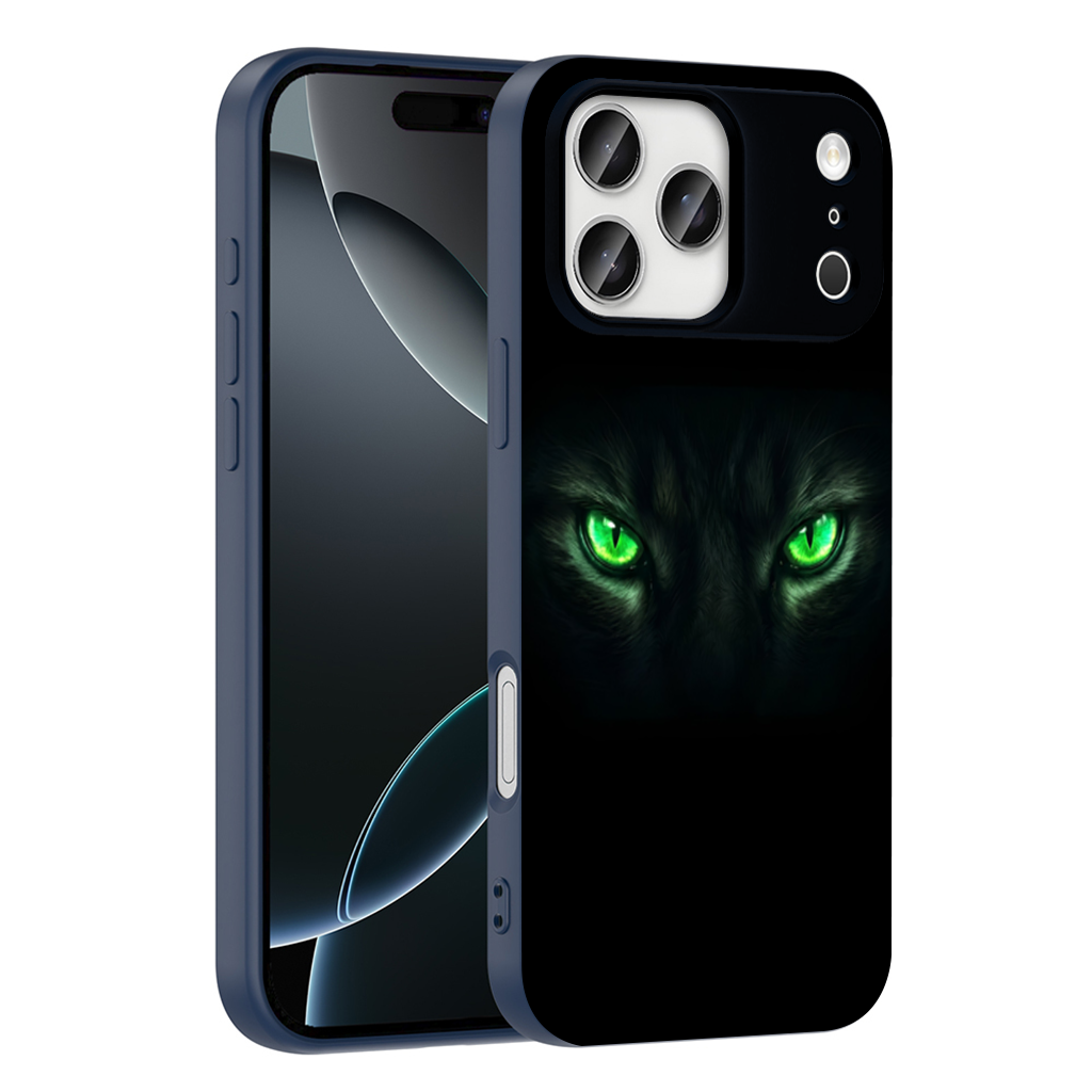 Glowing Green Monster Eyes iPhone 17 Pro Max Case