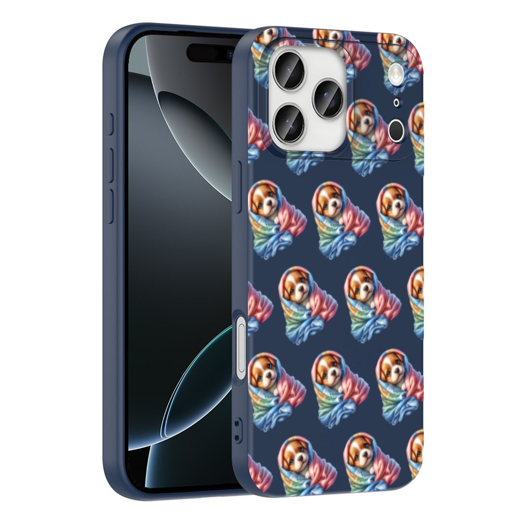 Cute Puppy Wrapped in Pastel Blanket iPhone 17 Pro Max Case