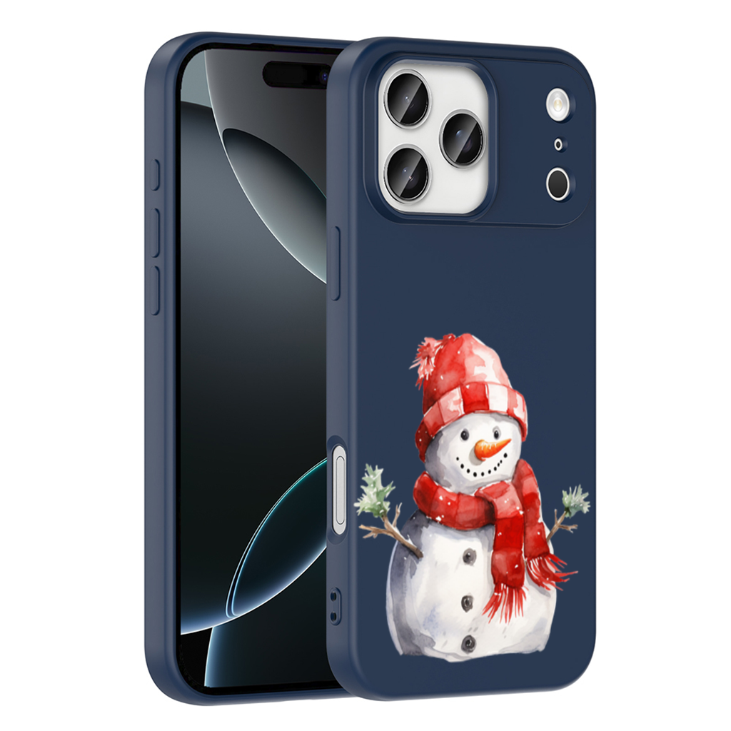 Cozy Red Scarf Snowman iPhone 17 Pro Max Case