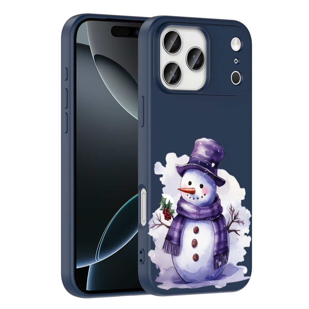 Whimsical Purple Snowman iPhone 17 Pro Max Case