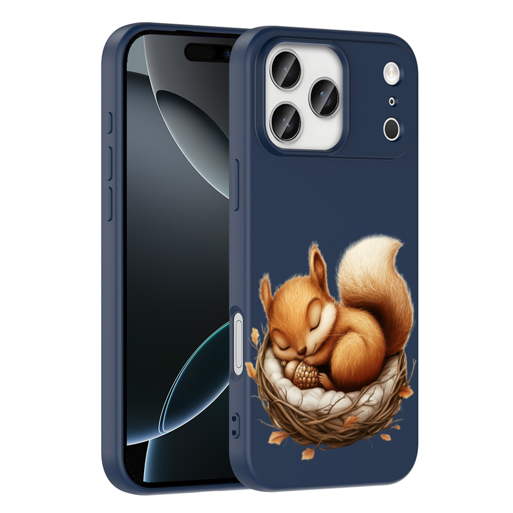 Sleeping Baby Squirrel in Nest iPhone 17 Pro Max Case
