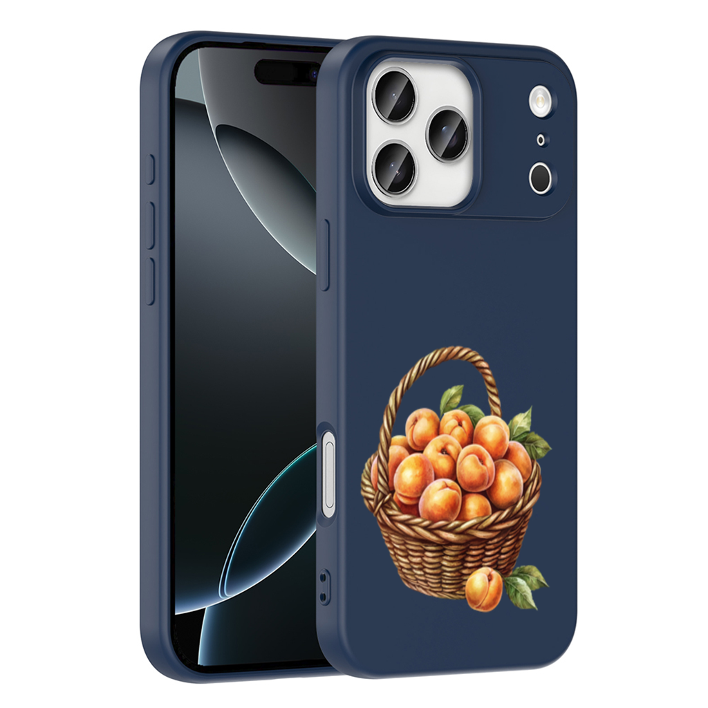 Fresh Peaches in Wicker Basket iPhone 17 Pro Max Case