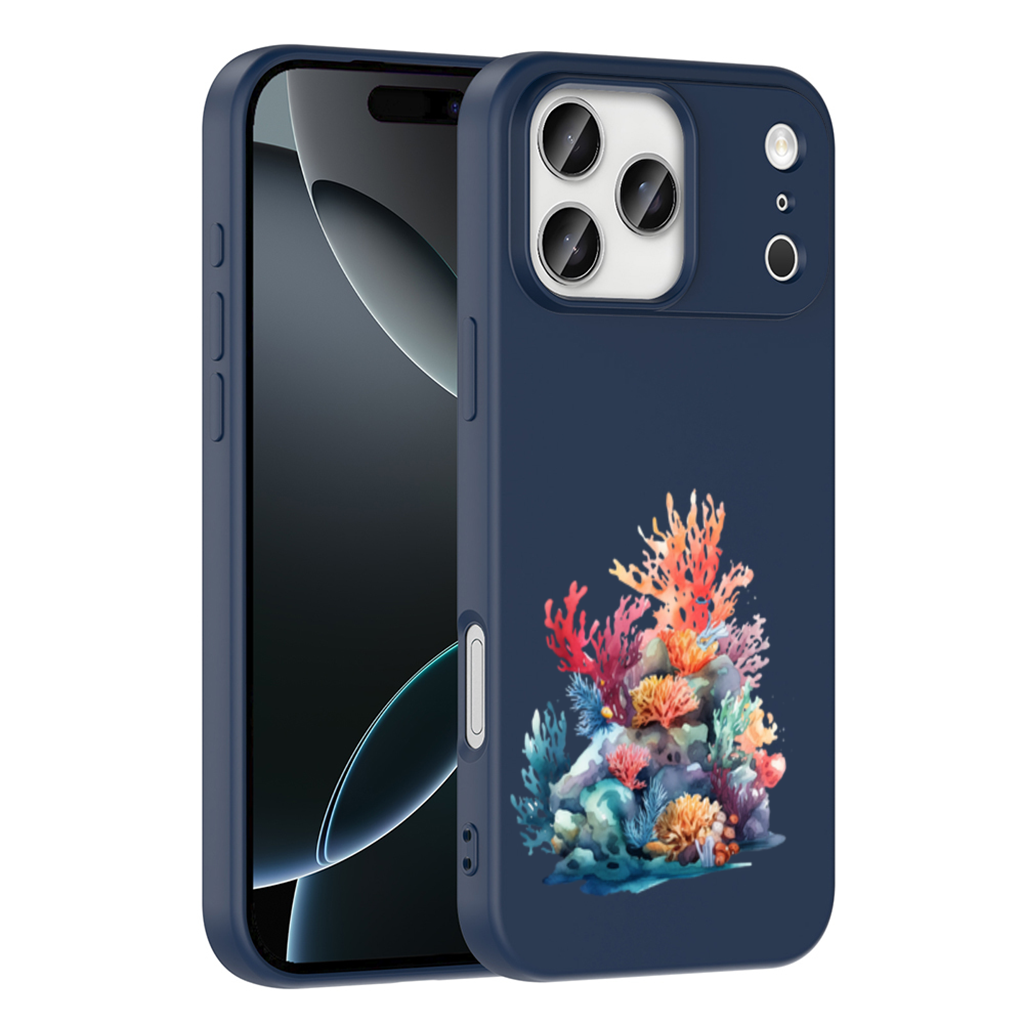 Vibrant Watercolor Coral Reef Scene iPhone 17 Pro Max Case