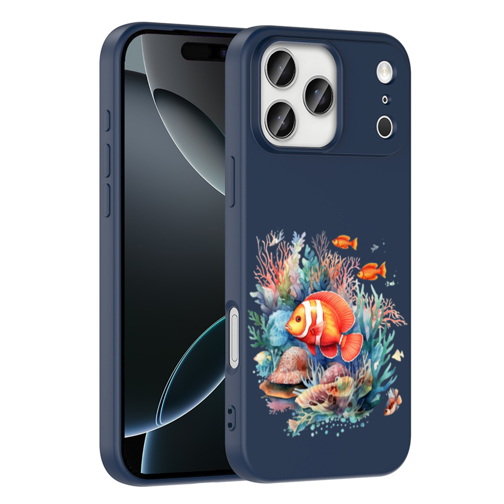 Watercolor Clownfish and Tropical Coral Reef iPhone 17 Pro Max Case