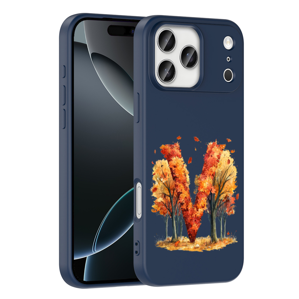 Orange Autumn Forest Letter M iPhone 17 Pro Max Case