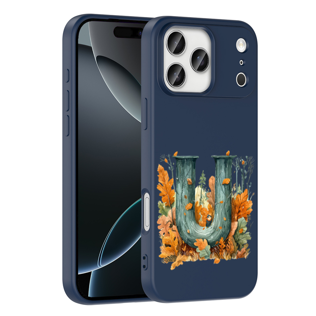 Autumn Woodland Initial Letter U iPhone 17 Pro Max Case