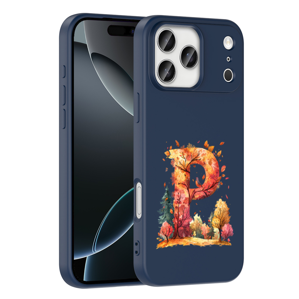 Autumn Forest Letter P with Bird iPhone 17 Pro Max Case