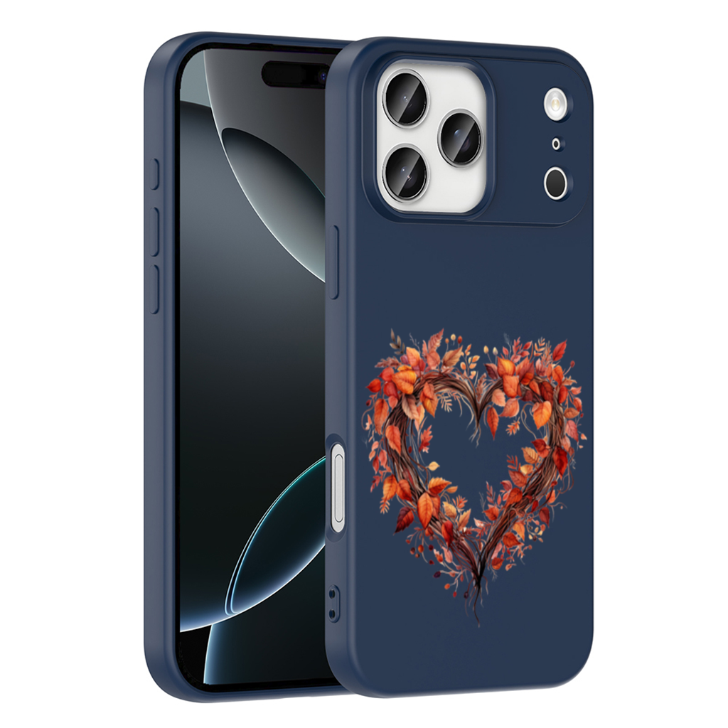 Autumn Leaves Heart Wreath iPhone 17 Pro Max Case