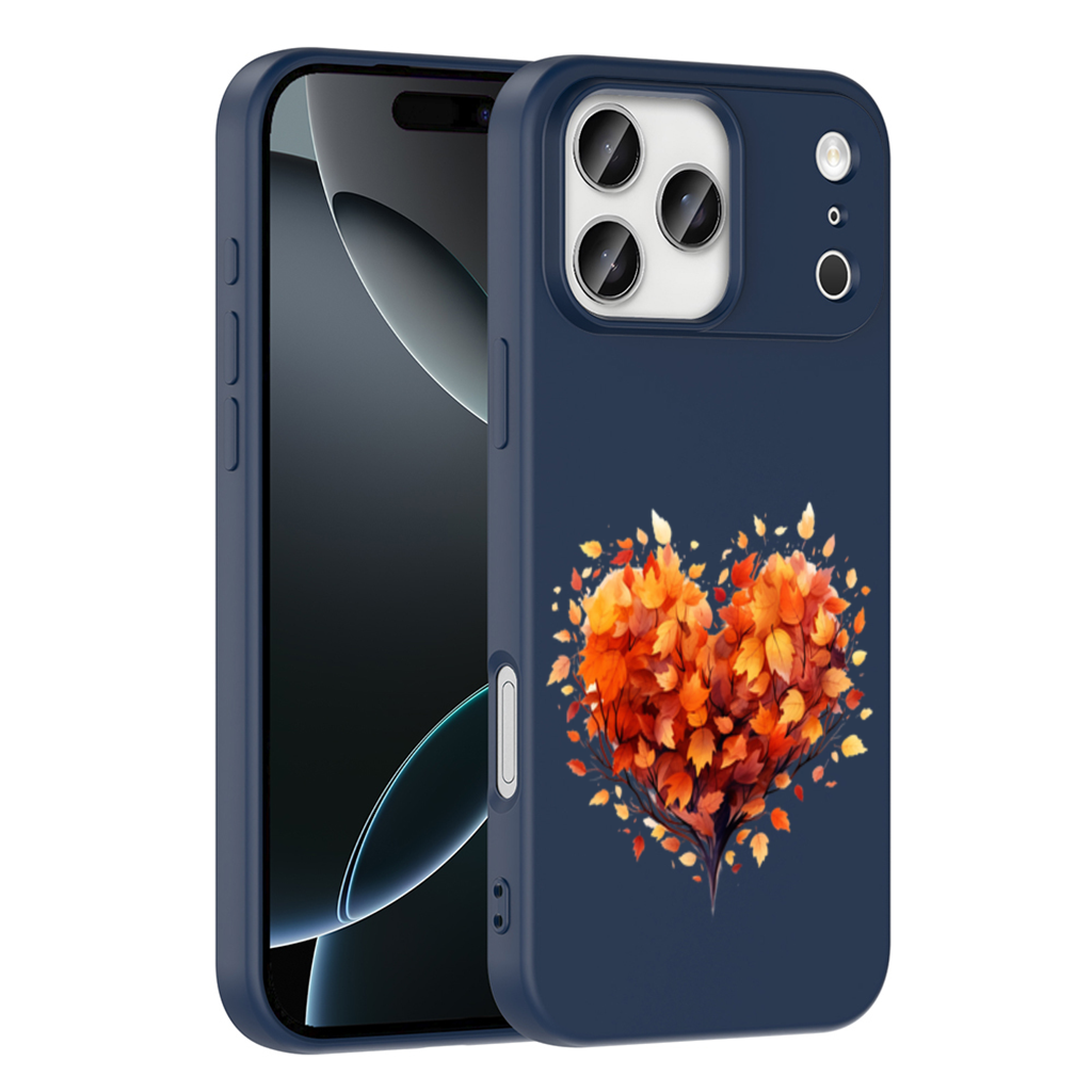 Sonbahar Yapraklı Kalp iPhone 17 Pro Max Kılıfı