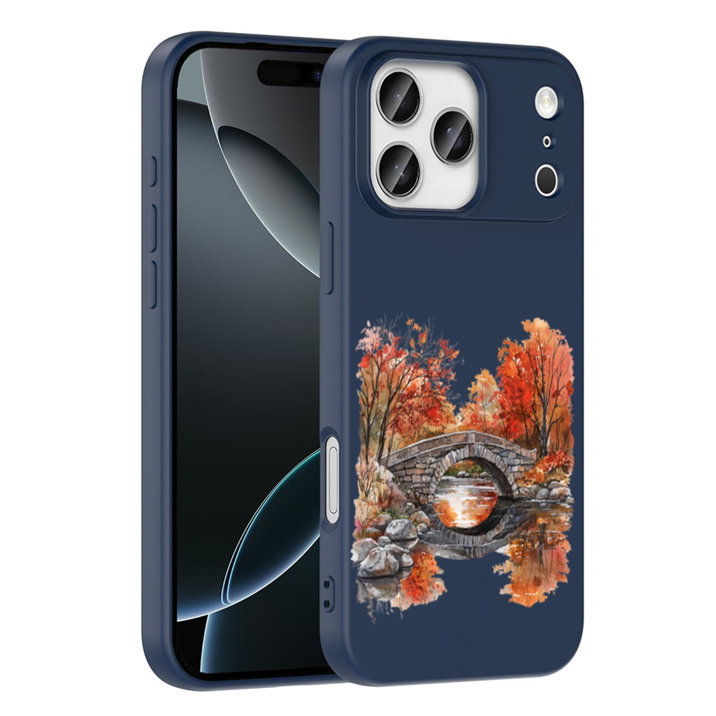 Sonbahar Taş Kemer Köprü ve Nehir iPhone 17 Pro Max Kılıfı
