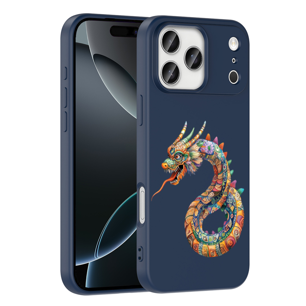 Colorful Mosaic Chinese Dragon iPhone 17 Pro Max Case