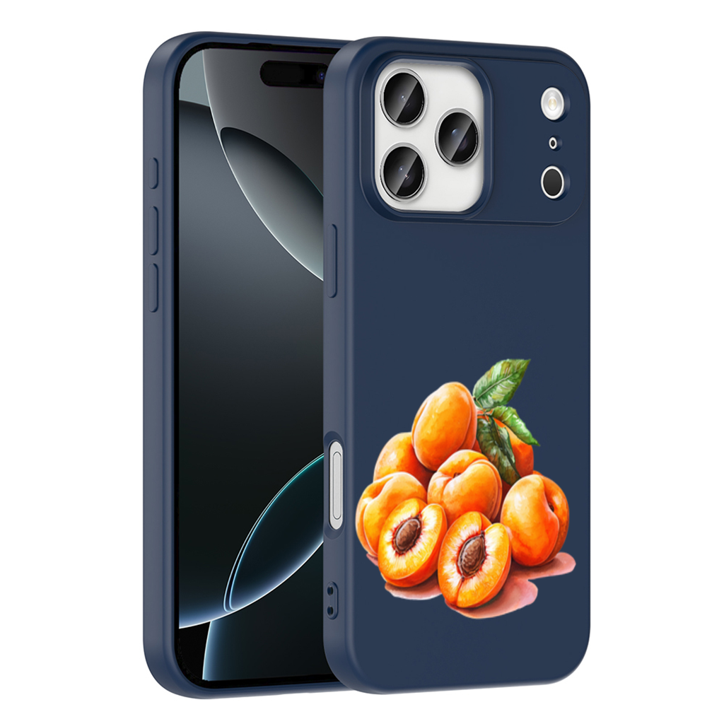 Sulu Boya Kayısı ve Yaprak iPhone 17 Pro Max Kılıfı