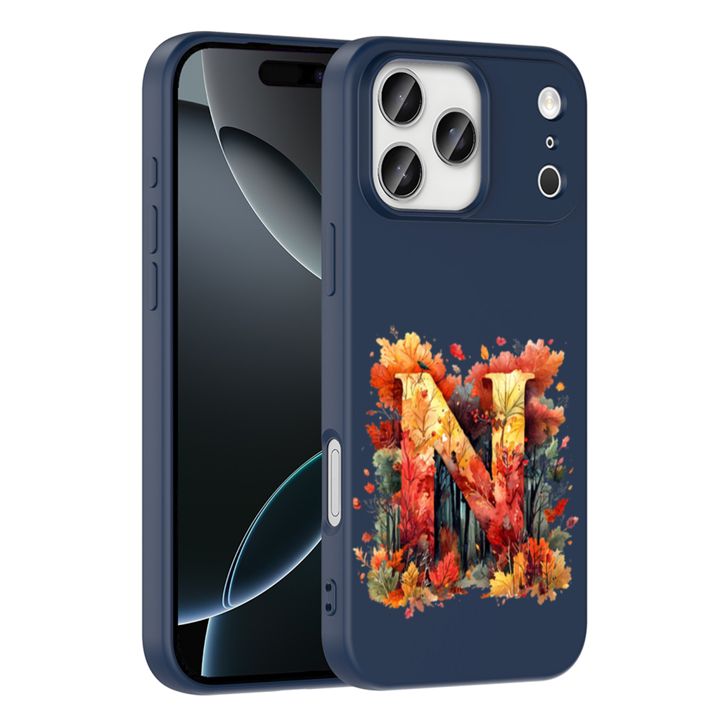 Sonbahar Yapraklı N Harfi iPhone 17 Pro Max Kılıfı