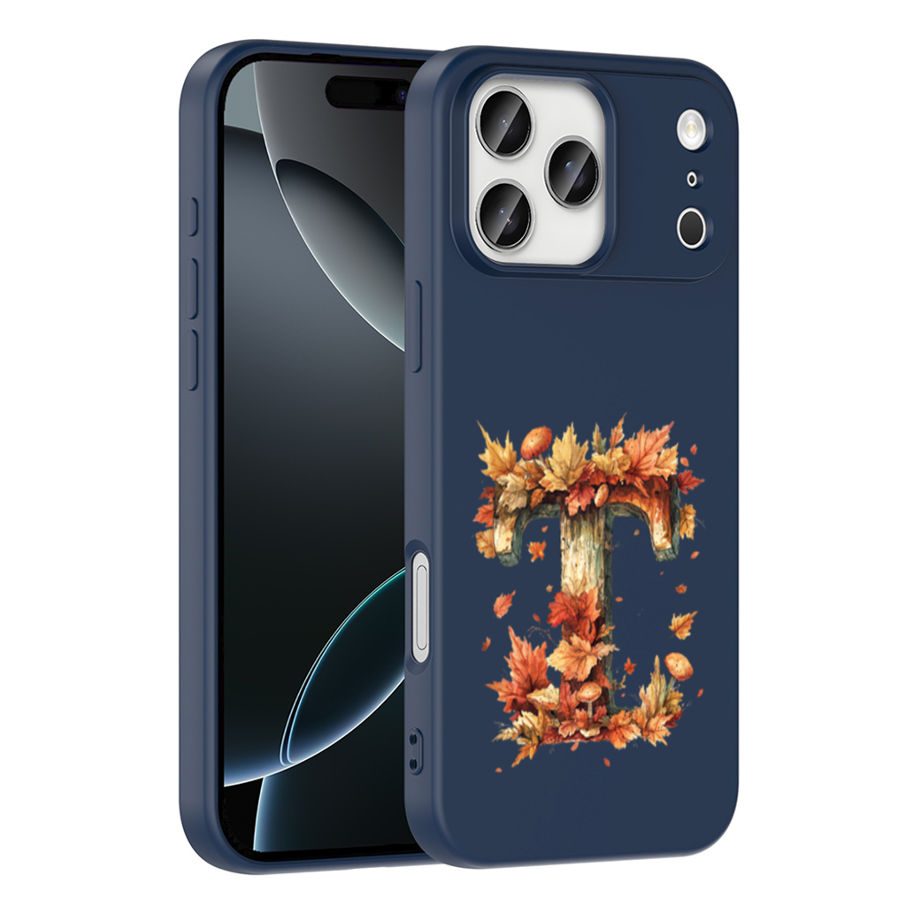 Sonbahar Yapraklı Odunsu T Harfi iPhone 17 Pro Max Kılıfı