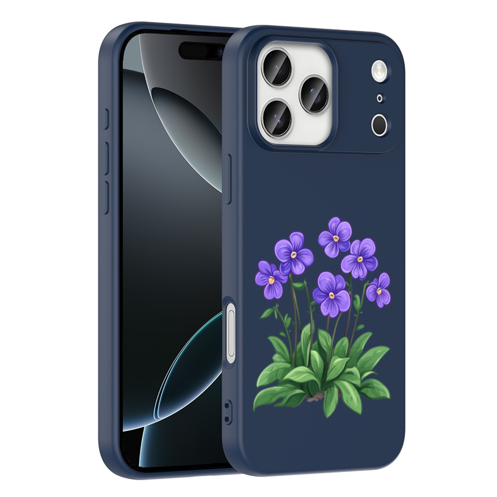 Cottagecore Purple Violets iPhone 17 Pro Max Case