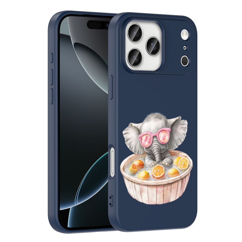 Baby Elephant in Pink Sunglasses Citrus Bath iPhone 17 Pro Max Case