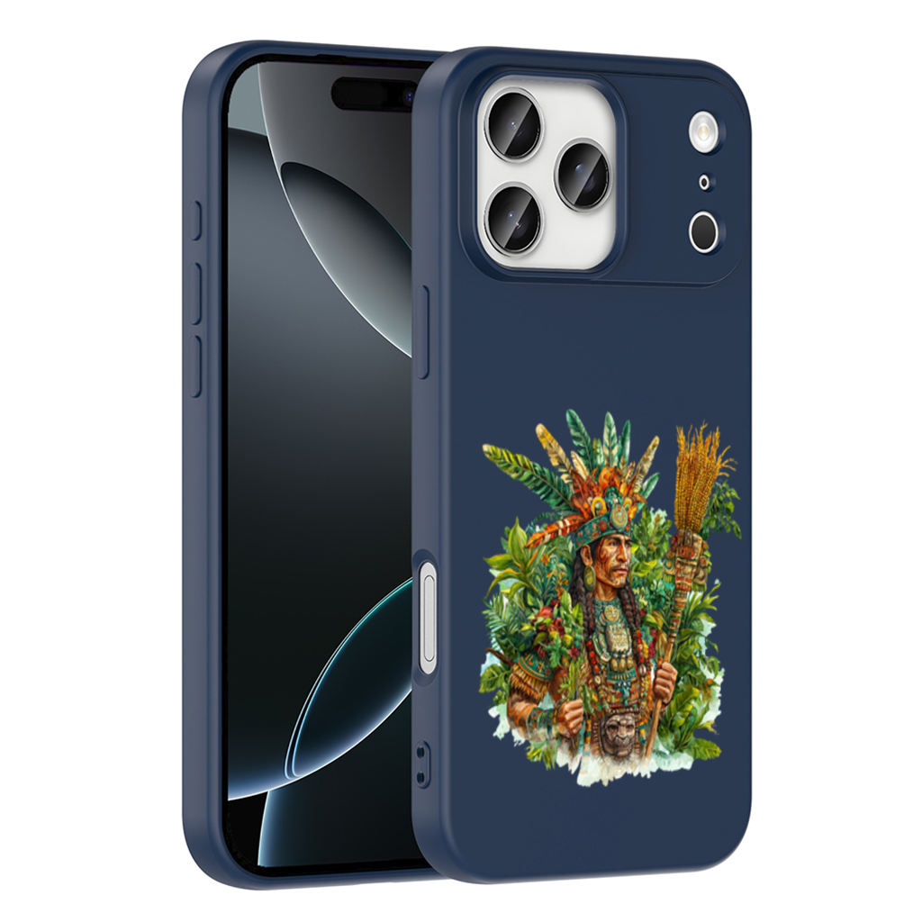 Maya Mısır Rahibi ve Tüylü Başlık iPhone 17 Pro Max Kılıfı