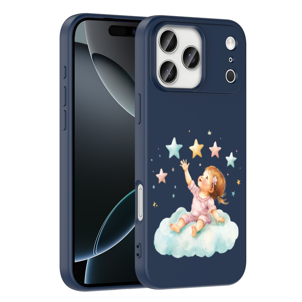 Bulut Üzerinde Yıldızlara Ulaşan Bebek iPhone 17 Pro Max Kılıfı