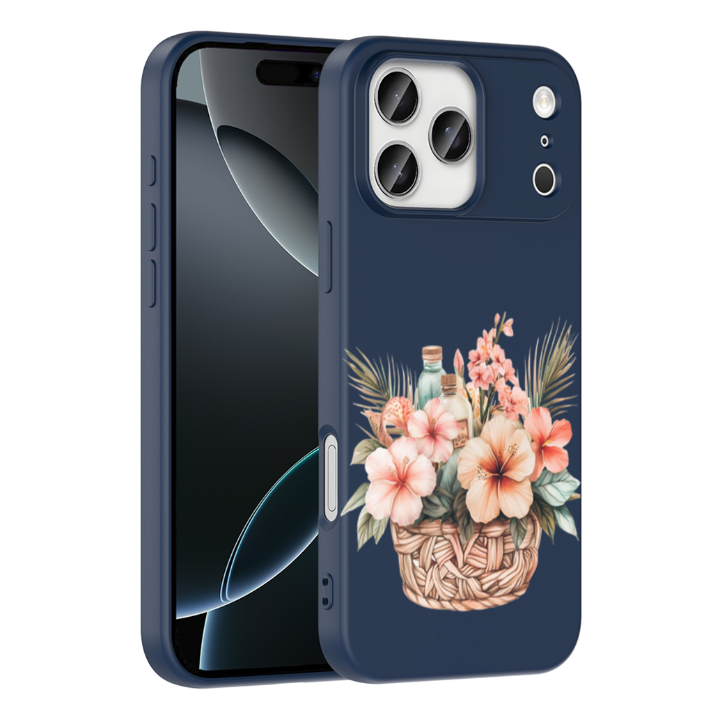 Tropical Hibiscus Flower Woven Basket iPhone 17 Pro Max Case