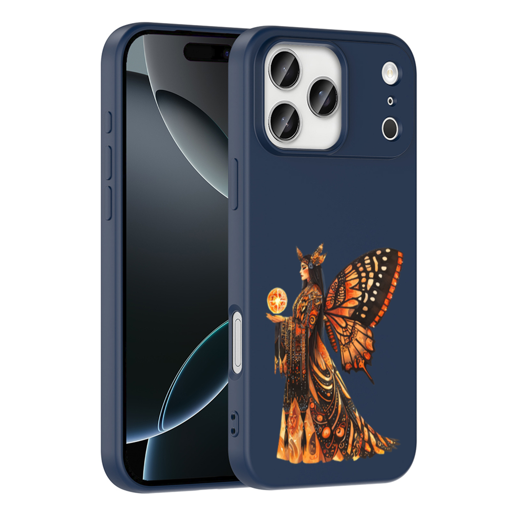 Monarch Kelebek Kanatlı Tanrıça iPhone 17 Pro Max Kılıfı