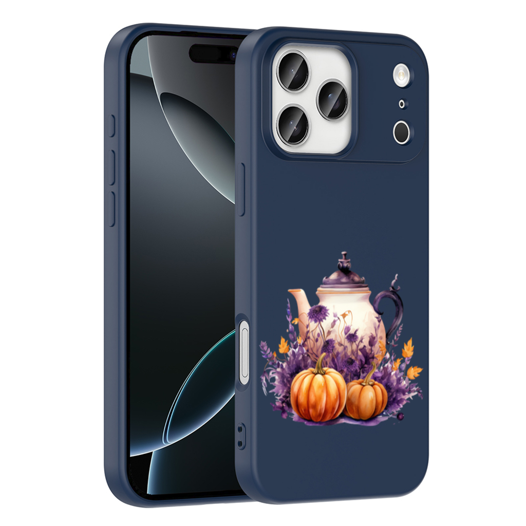 Vintage Purple Floral Pumpkin Teapot iPhone 17 Pro Max Case