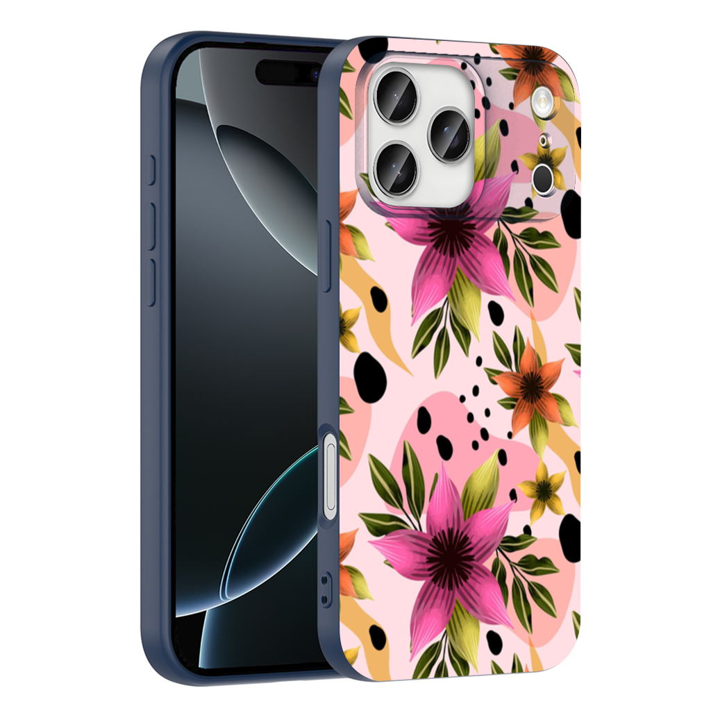 Boho Pink Lily Botanical iPhone 17 Pro Max Case