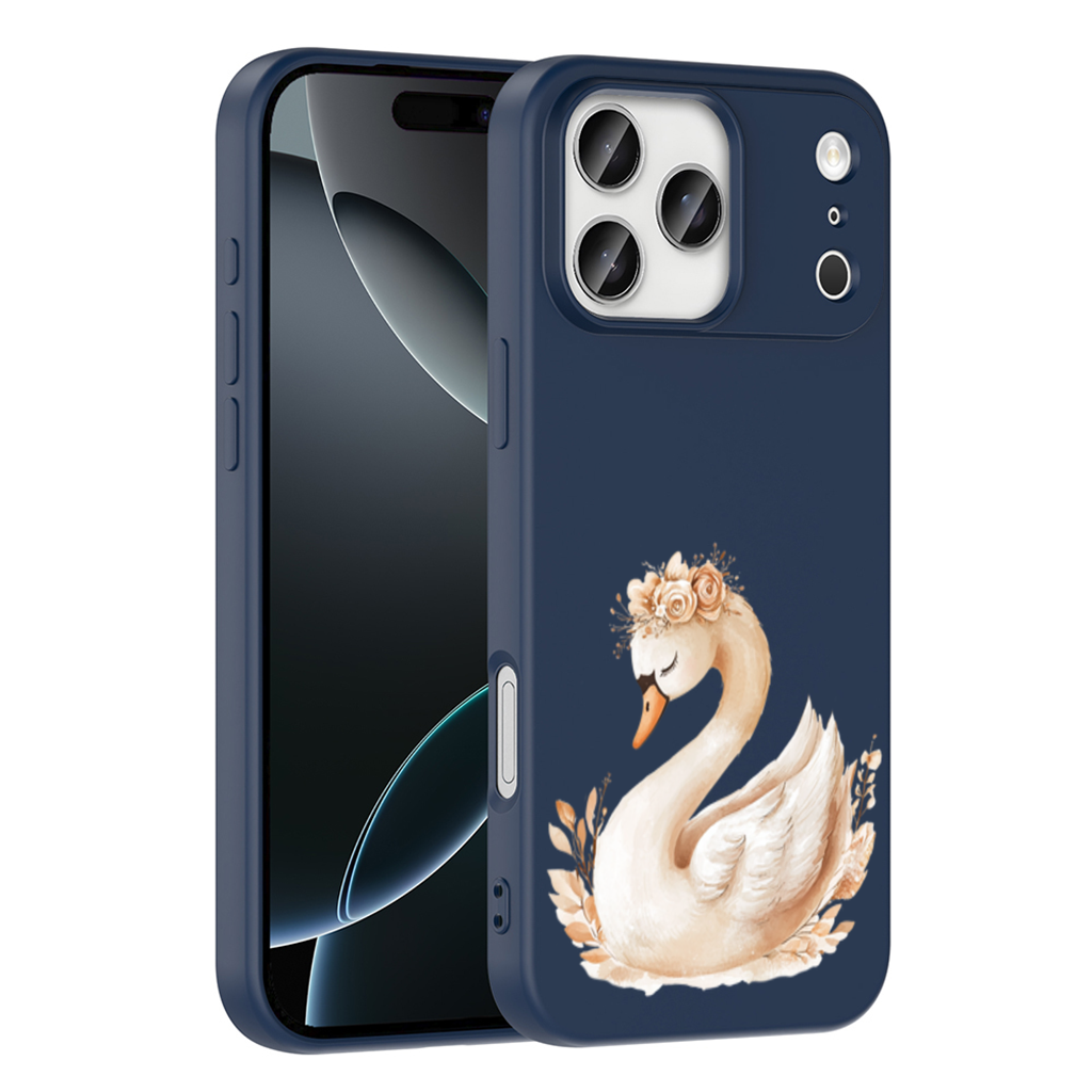 Elegant Floral Crown Boho Swan iPhone 17 Pro Max Case