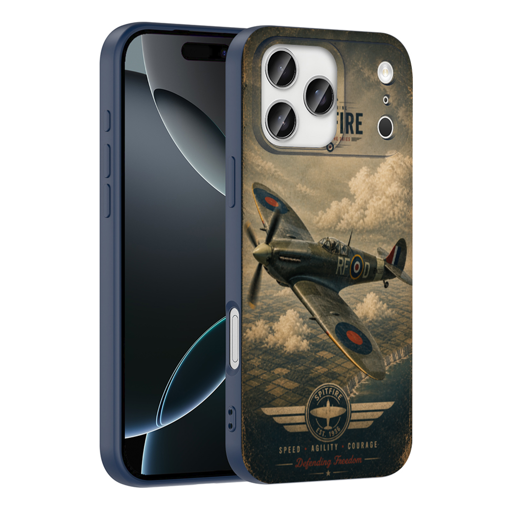 Spitfire Fighter Plane Retro iPhone 17 Pro Max Case