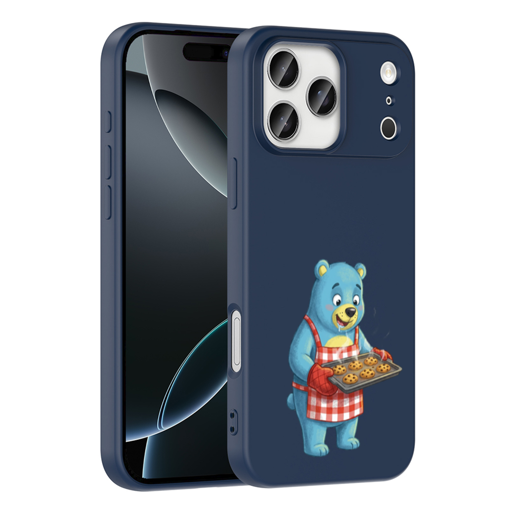 Blue Bear Pooli-Bakery-Cartoon character iPhone 17 Pro Max Case