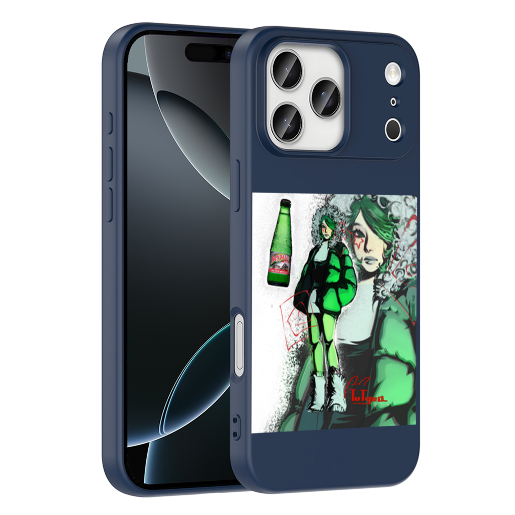 girl-in-coat illustration iPhone 17 Pro Max Case