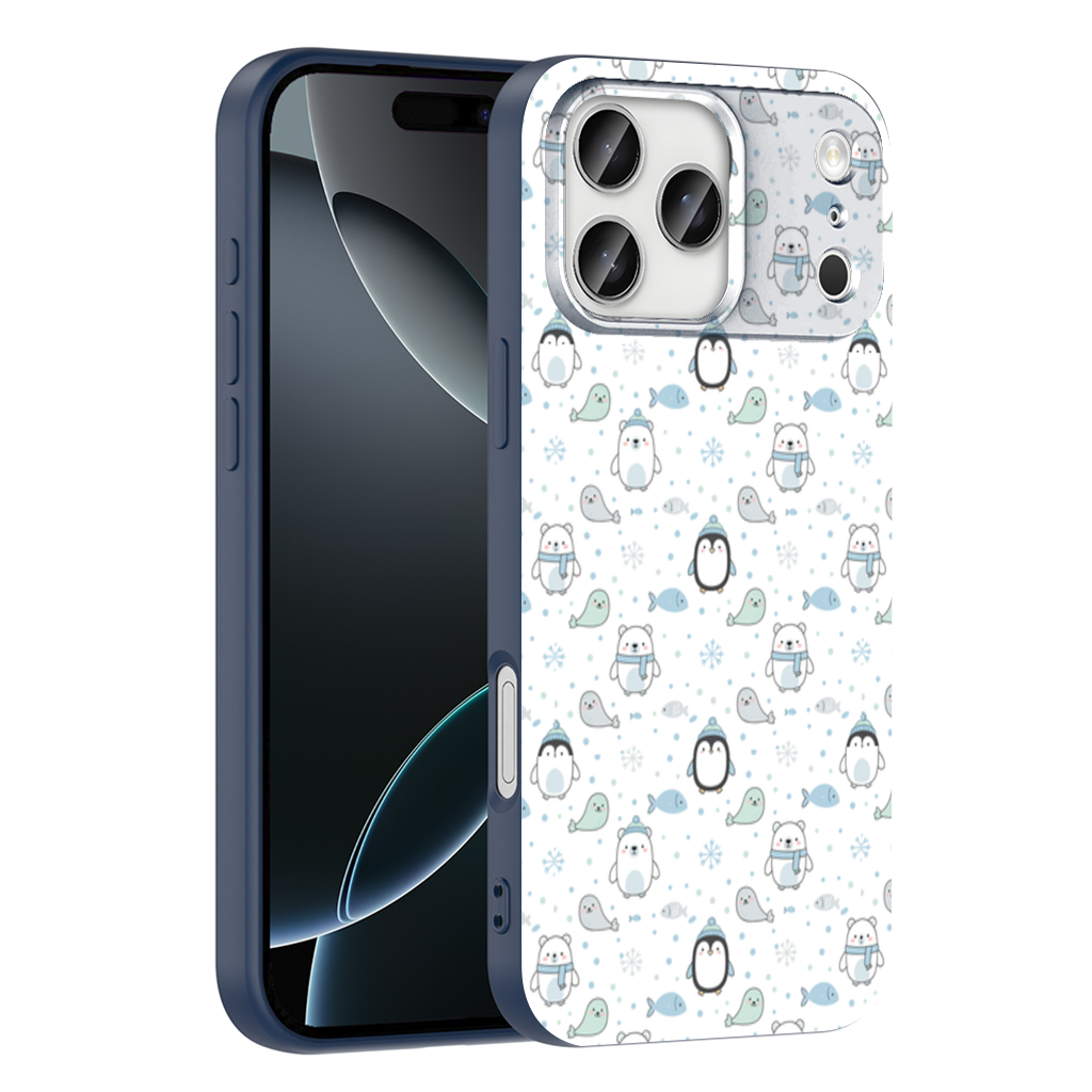 Cute Arctic Animals Winter Pattern iPhone 17 Pro Max Case
