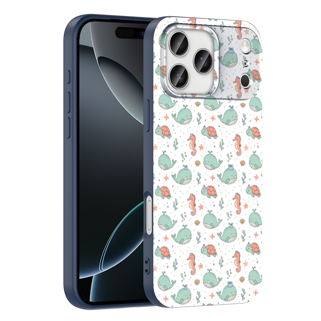 Cute Sea Animals Pattern iPhone 17 Pro Max Case