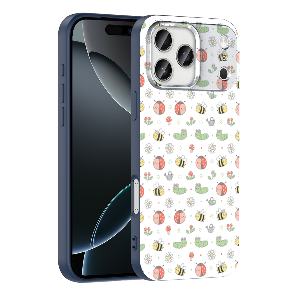 Cute Garden Bugs Pattern iPhone 17 Pro Max Case