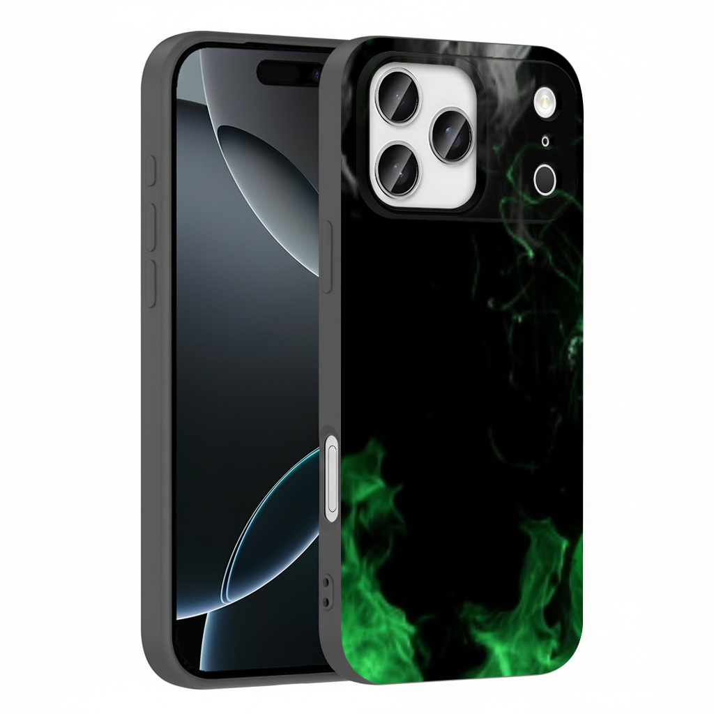 Green and black smokes iPhone 17 Pro Max Case