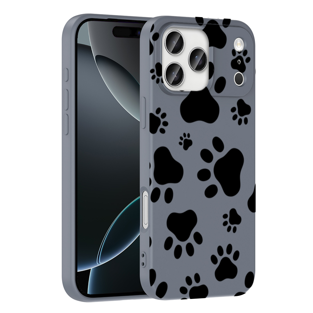 Black and White Paw Pattern Design iPhone 17 Pro Max Case