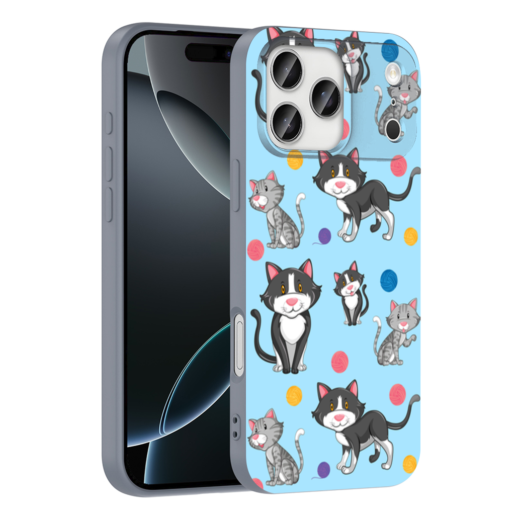 cat repeat pattern iPhone 17 Pro Max Case