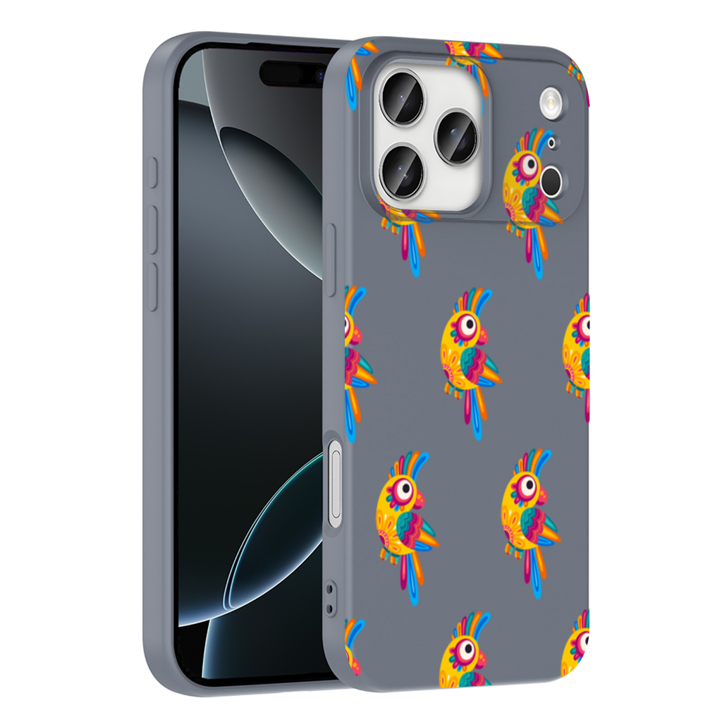 Vibrant Tropical Parrot Folk iPhone 17 Pro Max Case