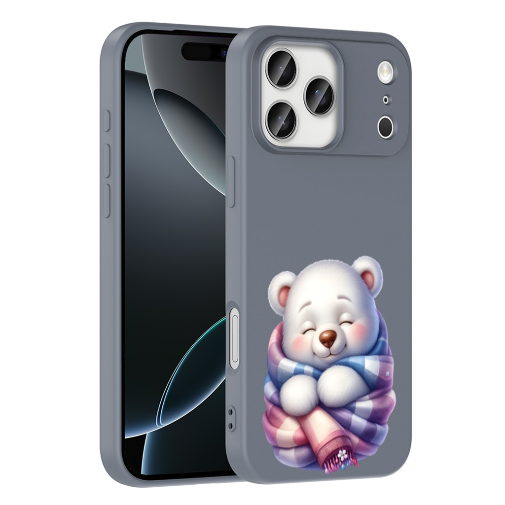 Cozy Sleepy Polar Bear Cub iPhone 17 Pro Max Case