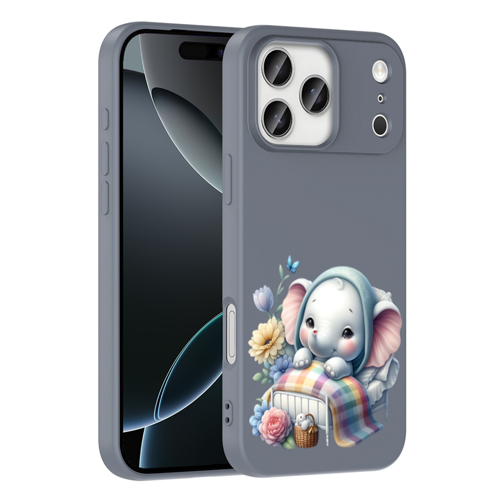 Sleeping Baby Elephant in Bed iPhone 17 Pro Max Case