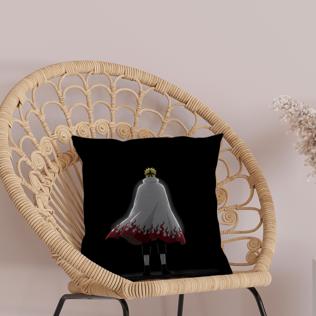 Power from Darkness Naruto Uzumaki Hokage Silhouette Decorative pillow cover