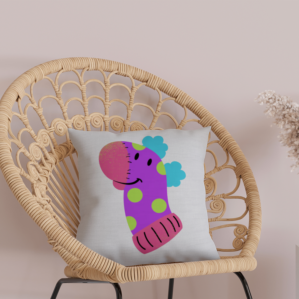 Cute Colorful Dinosaur Illustration Decorative pillow cover